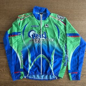 Quad Multi Giordana Green & Blue Cycling Jacket